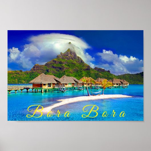 Bora Bora Tropical Island Poster (Voorkant)