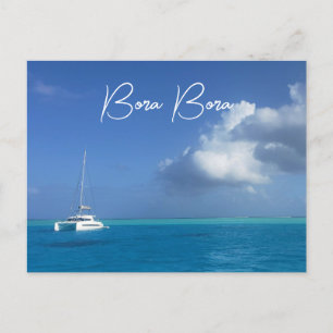 Bora Bora Tropisch Eiland Paradijs Jacht Ansichtka Briefkaart