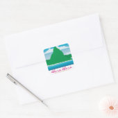 Bora Bora Vierkante Sticker (Envelop)