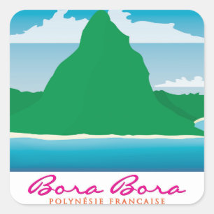 Bora Bora Vierkante Sticker