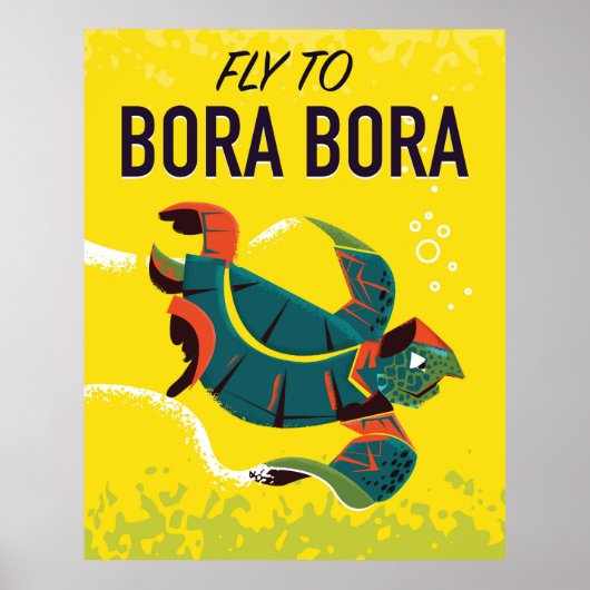 Bora Bora vintage-poster Poster (Voorkant)