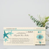 Bora Bora Vrijgezellenfeest Boarding Pass Kaart (Staand voorkant)