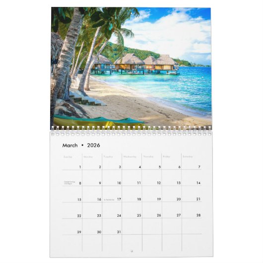 Bora Bora Wall Calendars Kalender (Mar 2026)