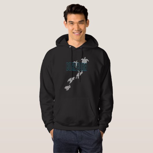 Bora Bora Zee Turtles scuba duiken met schildpadde Hoodie (Voorkant volledig)
