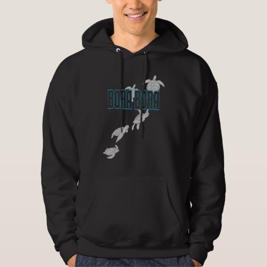 Bora Bora Zee Turtles scuba duiken met schildpadde Hoodie (Voorkant)