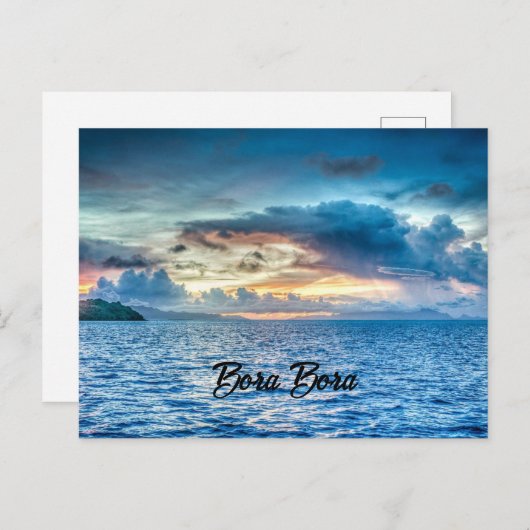 Bora Bora, Zuid-Pacifisch eiland Briefkaart (Voorkant / Achterkant)