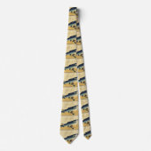 Bora (Grey Mullet) Hiroshige's Japanse visprint Stropdas (Voorkant)