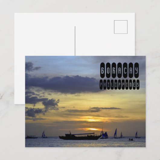 Boracay Beach Filipijnen Briefkaart (Voorkant / Achterkant)