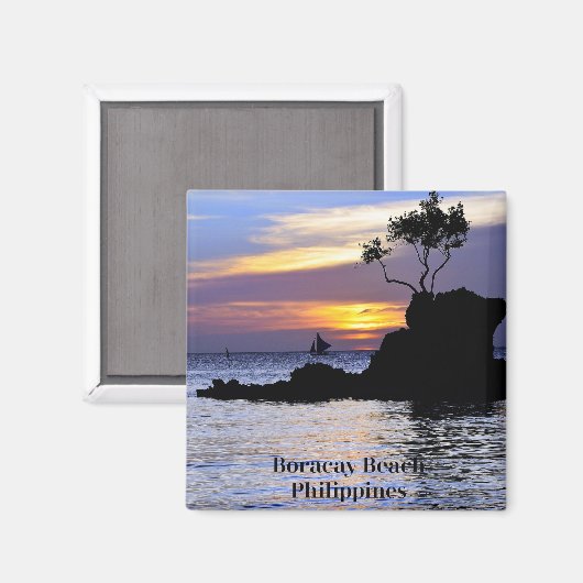 Boracay Beach, Filipijnen, Magneet (Voorkant / Achterkant)
