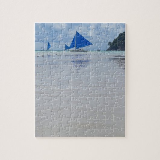 Boracay Beach Paraw Varen in Filipijnen Legpuzzel (Verticaal)