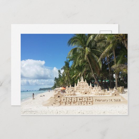 Boracay Beauful Castle - Customize DATE Briefkaart (Voorkant / Achterkant)