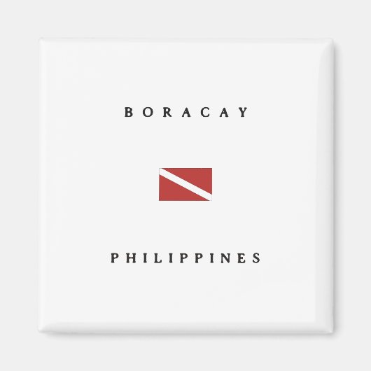 Boracay Filipijnen Duikvlag Magneet (Voorkant)
