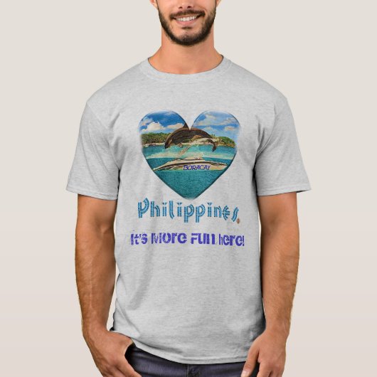 Boracay, Filipijnen, meer plezier op de Filipijnen T-shirt (Voorkant)