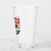 Boracay Filipijnen Retro Emblem Glas (Links)