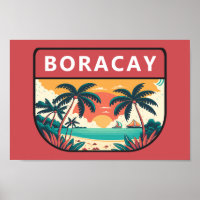 Boracay Filipijnen Retro Emblem