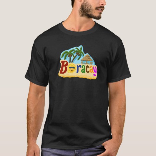 Boracay Filipijnen souvenir voor mannen vrouwen T-shirt (Voorkant)