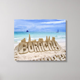 Boracay, Filipijnen, strand en Zee Uitzicht Canvas Afdruk