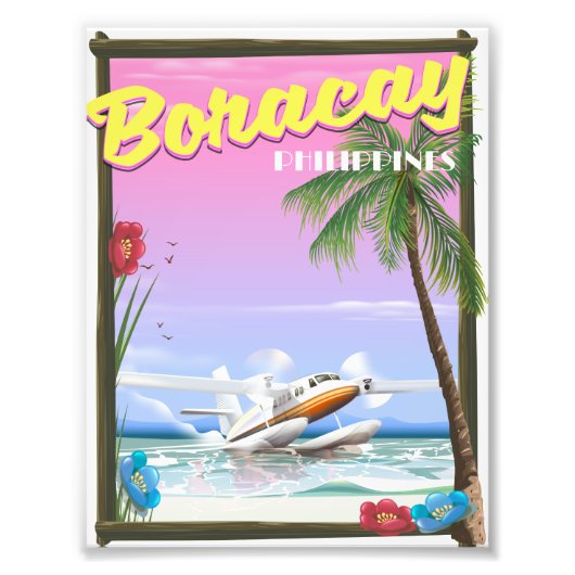 Boracay Filipijnen strand reisposter Foto Afdruk (Voorkant)