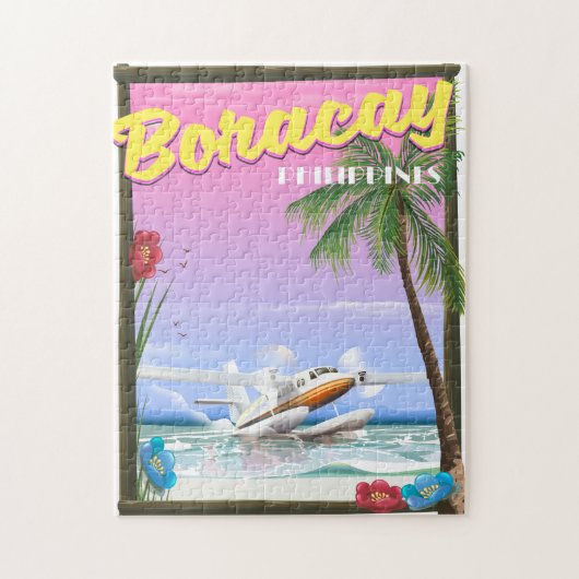 Boracay Filipijnen strand reisposter Legpuzzel (Verticaal)