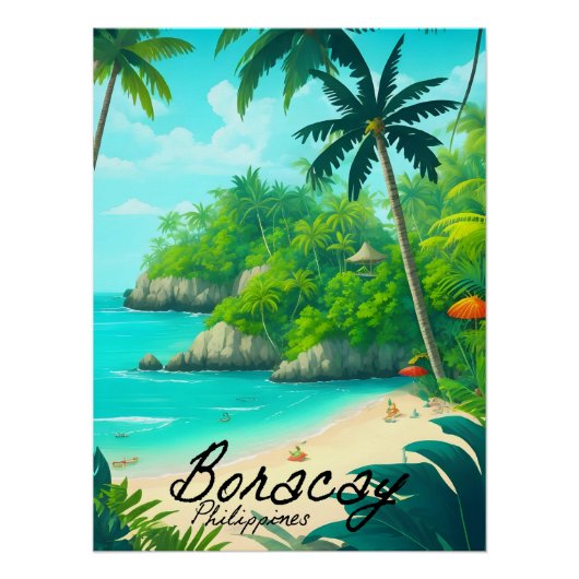 Boracay Filipijnen Strand Reisposter Perfect Poster (Voorkant)