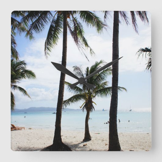 Boracay Filipijnen Vierkante Klok (Voorkant)