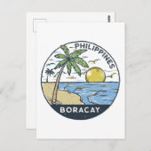 Boracay Filipijnen, Vintage Briefkaart (Voorkant / Achterkant)