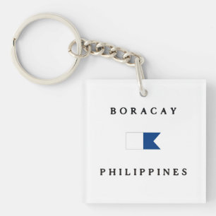 Boracay Filippijnen Alpha Dive Flag Sleutelhanger
