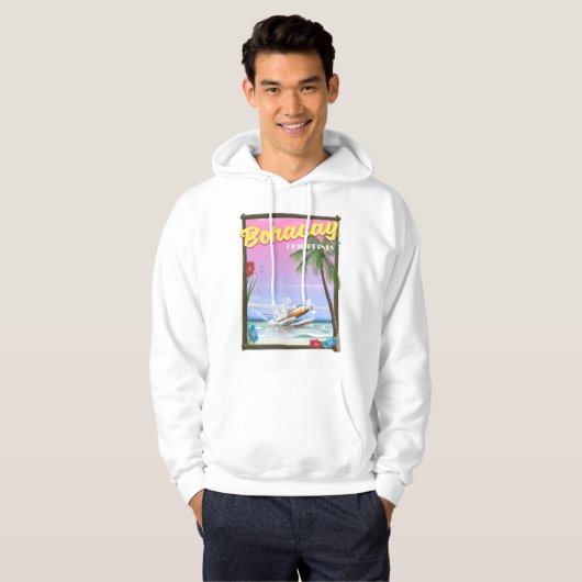 Boracay Filippijnse strandreisposter Hoodie (Voorkant volledig)
