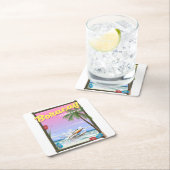 Boracay Filippijnse strandreisposter Kartonnen Onderzetters (Insitu)