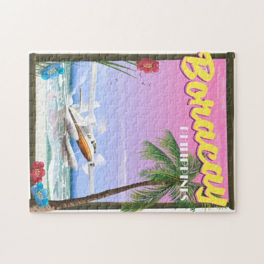 Boracay Filippijnse strandreisposter Legpuzzel (Horizontaal)
