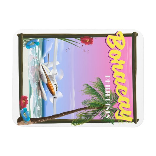 Boracay Filippijnse strandreisposter Magneet (Horizontaal)