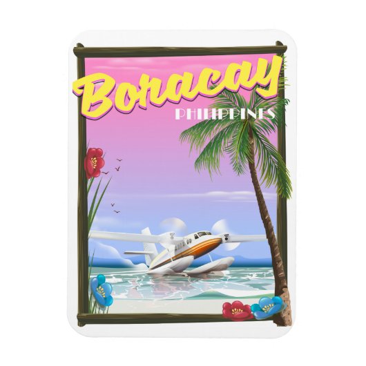 Boracay Filippijnse strandreisposter Magneet (Verticaal)