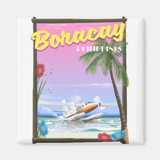 Boracay Filippijnse strandreisposter Magneet (Voorkant)
