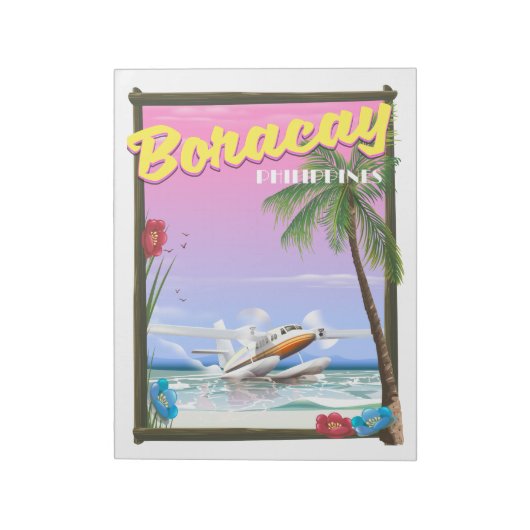 Boracay Filippijnse strandreisposter Notitieblok (Linkerzijde)