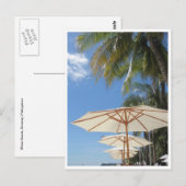boracay paraplu blauw briefkaart (Voorkant / Achterkant)
