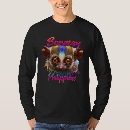Boracay Philippines Tarsier T-shirt (Voorkant)