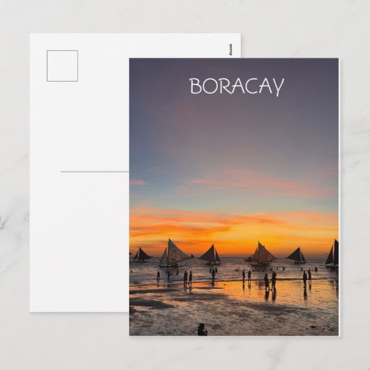 Boracay Postard Sunset Feestdagenkaart (Voorkant / Achterkant)