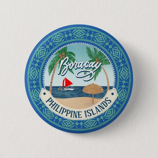 Boracay Ronde Button 5,7 Cm (Voorkant)