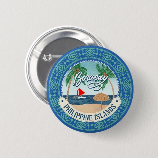 Boracay Ronde Button 5,7 Cm (Voorkant /achterkant)
