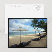 boracay sun lounges briefkaart (Voorkant / Achterkant)