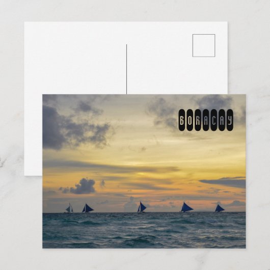 Boracay Sunset Briefkaart (Voorkant / Achterkant)