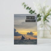 Boracay Sunset Briefkaart (Staand voorkant)
