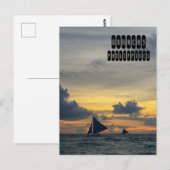 Boracay Sunset Briefkaart (Voorkant / Achterkant)