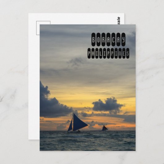 Boracay Sunset Briefkaart (Voorkant / Achterkant)