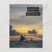 Boracay Sunset Briefkaart (Voorkant)