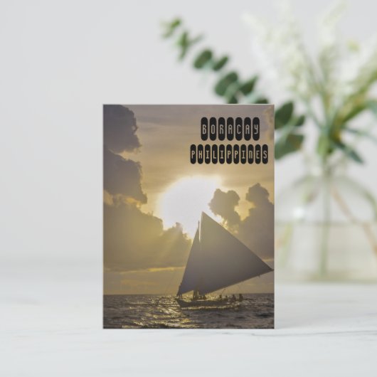 Boracay Sunset Briefkaart (Staand voorkant)
