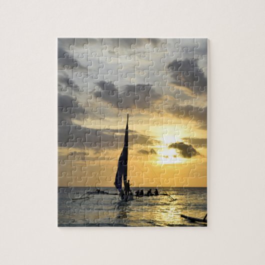 Boracay Sunset op de Filipijnen Legpuzzel (Verticaal)
