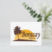 Boracay White Briefkaart (Staand voorkant)