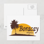 Boracay White Briefkaart (Voorkant / Achterkant)