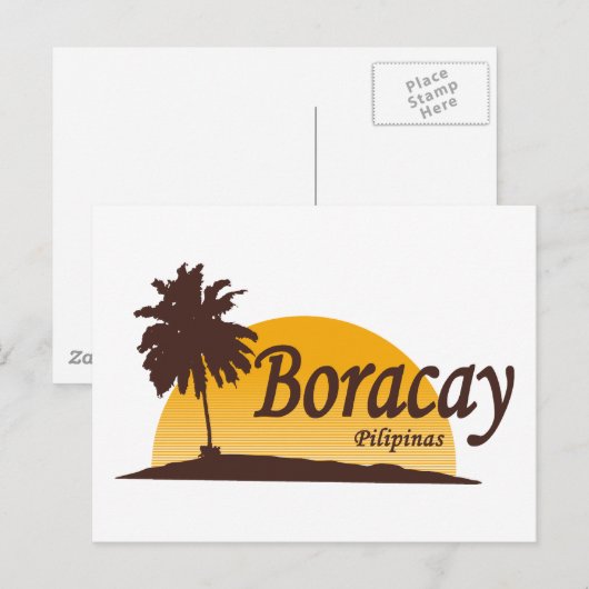Boracay White Briefkaart (Voorkant / Achterkant)